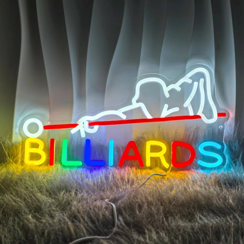 Neon Sign Led Custom - لافتة نيون للبلياردو، إضاءة LED للبلياردو،