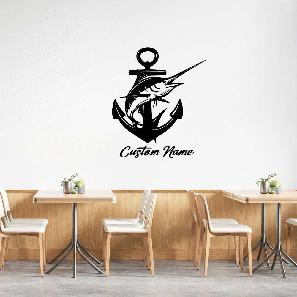 Home Decor Wallpaper - ملصق جداري ممتاز بتصميم سمكة السيف