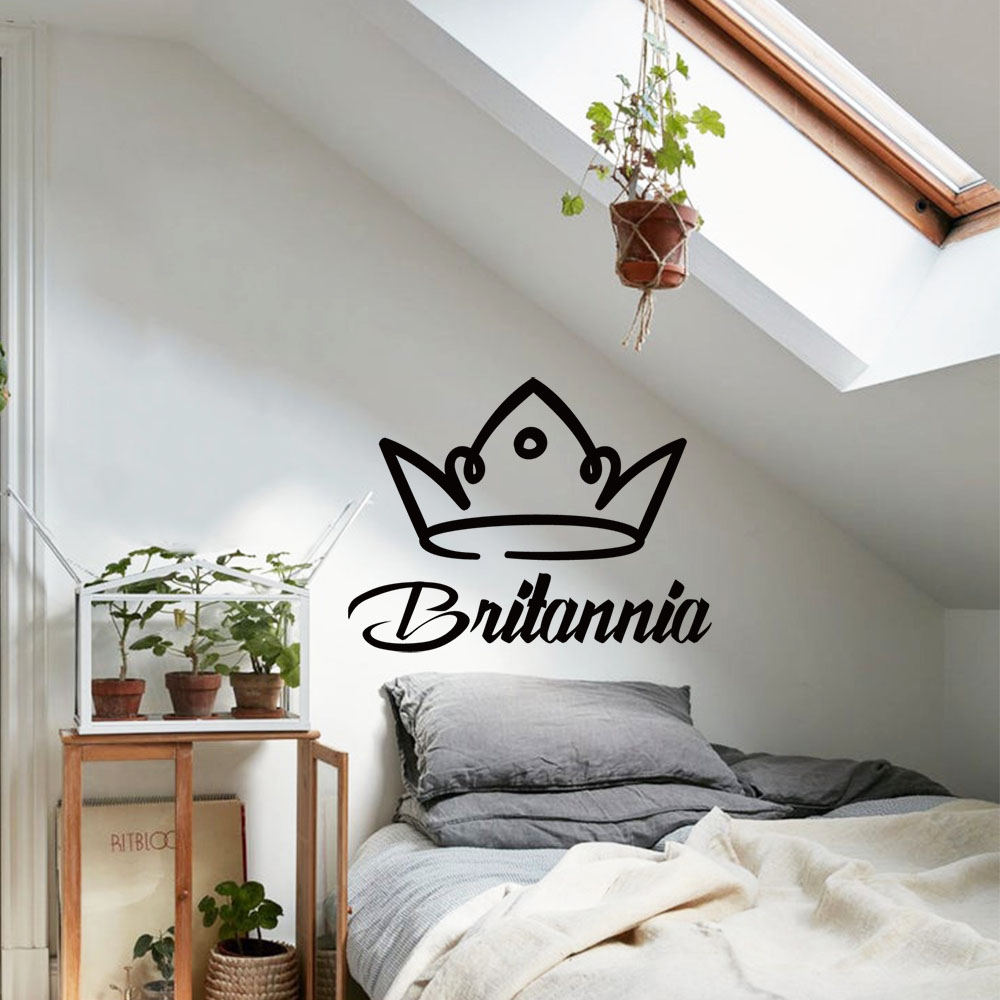 Home Decor Wallpaper - ملصق تزييني على شكل تاج رومانسي