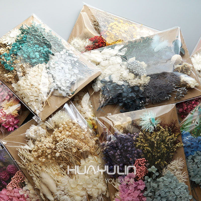 Dried Flower Bouquet - 1 حزمة النباتات الاصطناعية المجففة الزهور