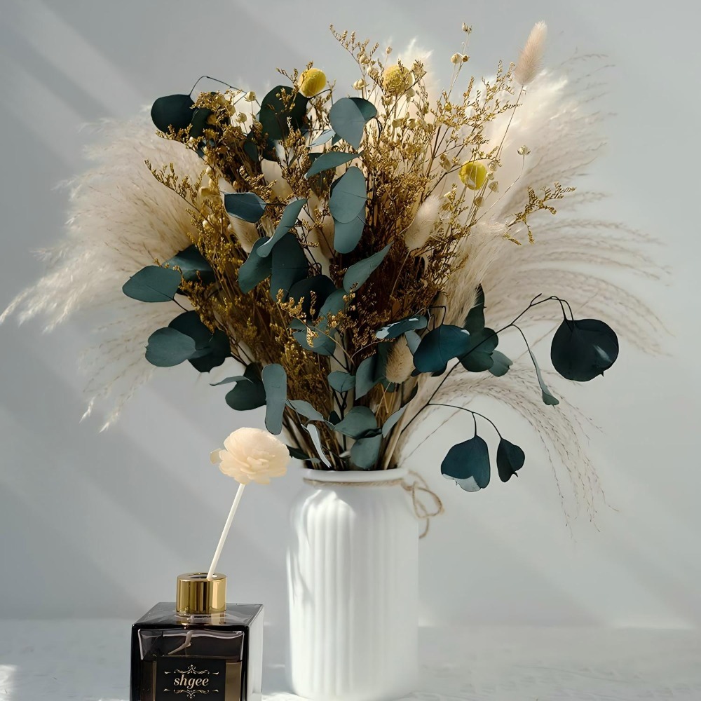 باقة عشب البامباس المجفف الطبي - مراجعة Dried Flower Bouquet وسعره