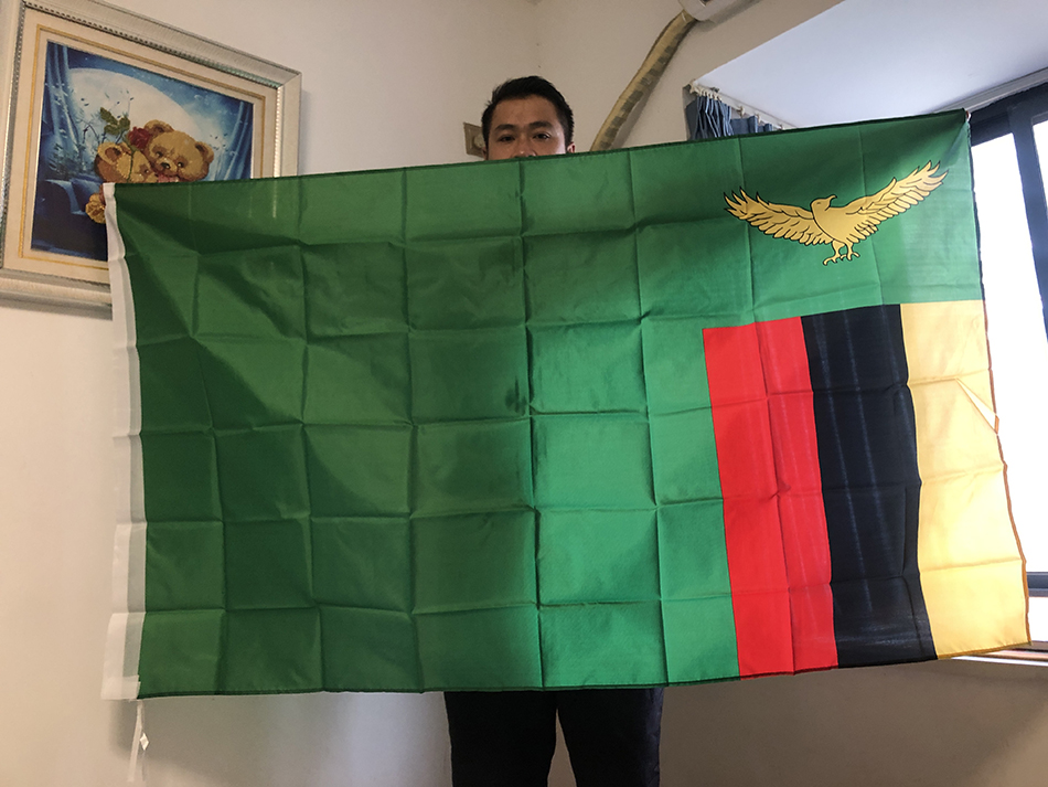 (سكاي فلاج) علم زامبيا 90x150  - مراجعة Home Decor Zambia وسعره