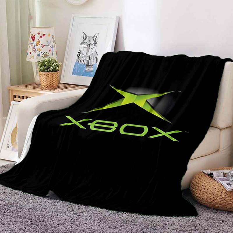 بطانية فلانيل مطبوعة بشعار لعب - مراجعة Home Decor Xbox Games وسعره