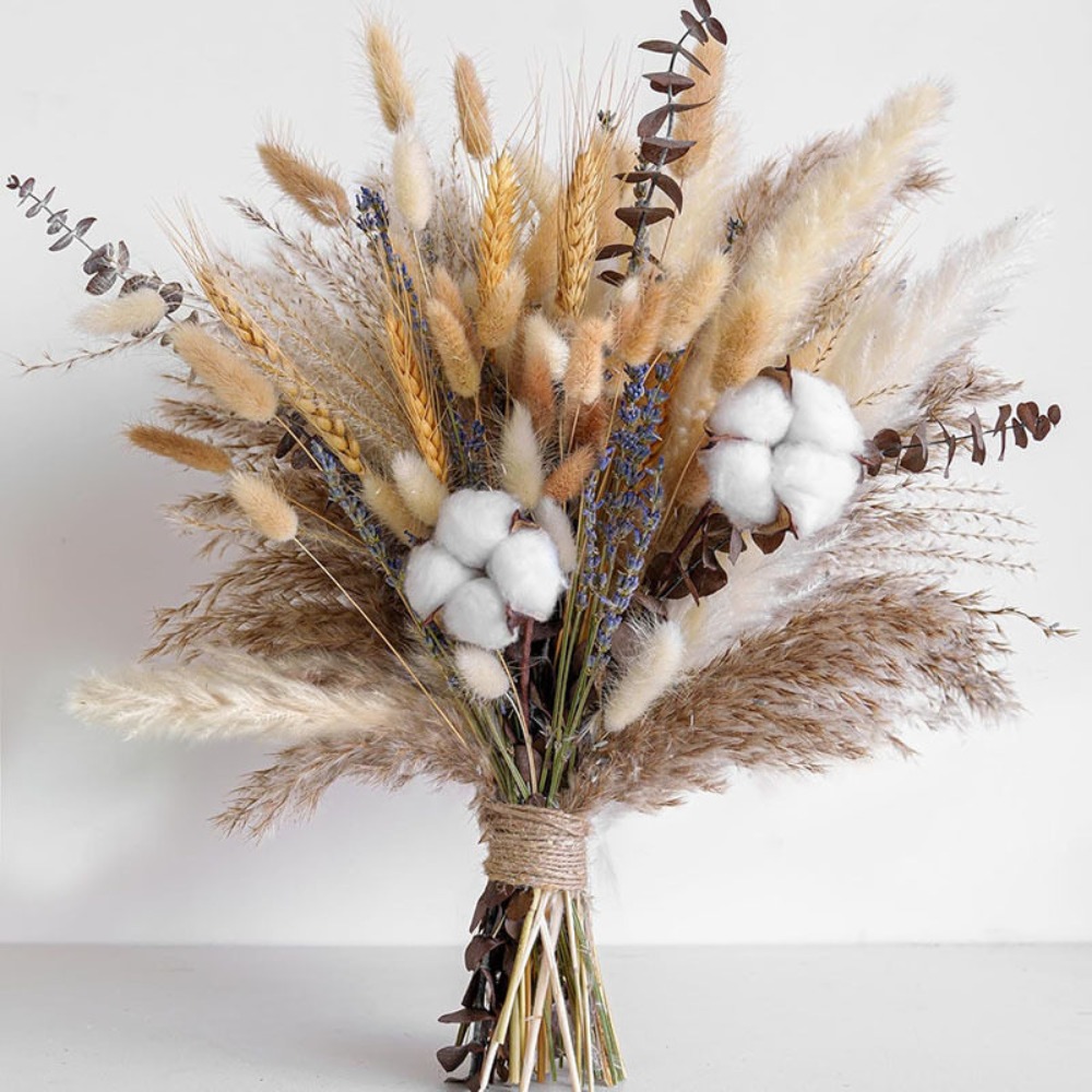 80 قطعة باقة الزهور المجففة ال - مراجعة Dried Flower Bouquet وسعره