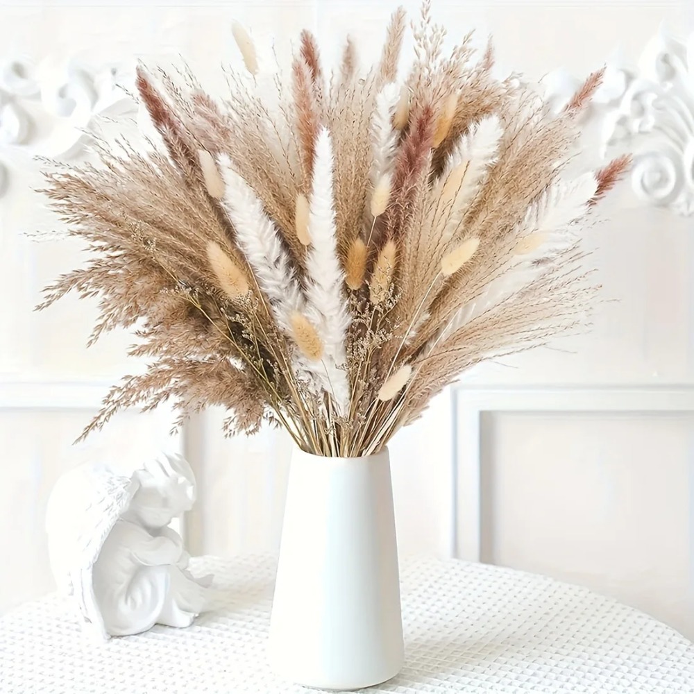 80 قطعة باقة الزهور المجففة ال - مراجعة Dried Flower Bouquet وسعره