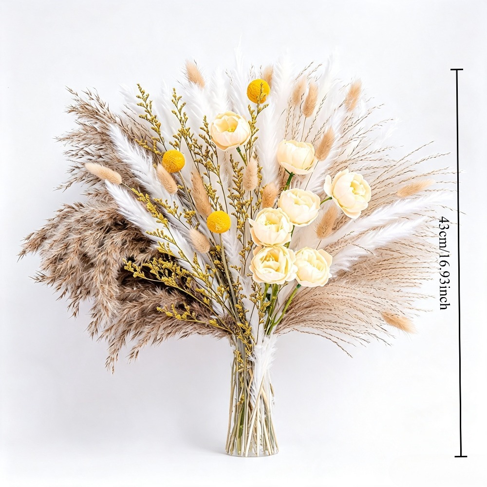 باقة زهور مجففة مختلطة، عشبة ا - مراجعة Dried Flower Bouquet وسعره