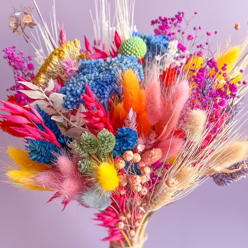 الزهور المجففة الملونة باقة ال - مراجعة Dried Flower Bouquet وسعره