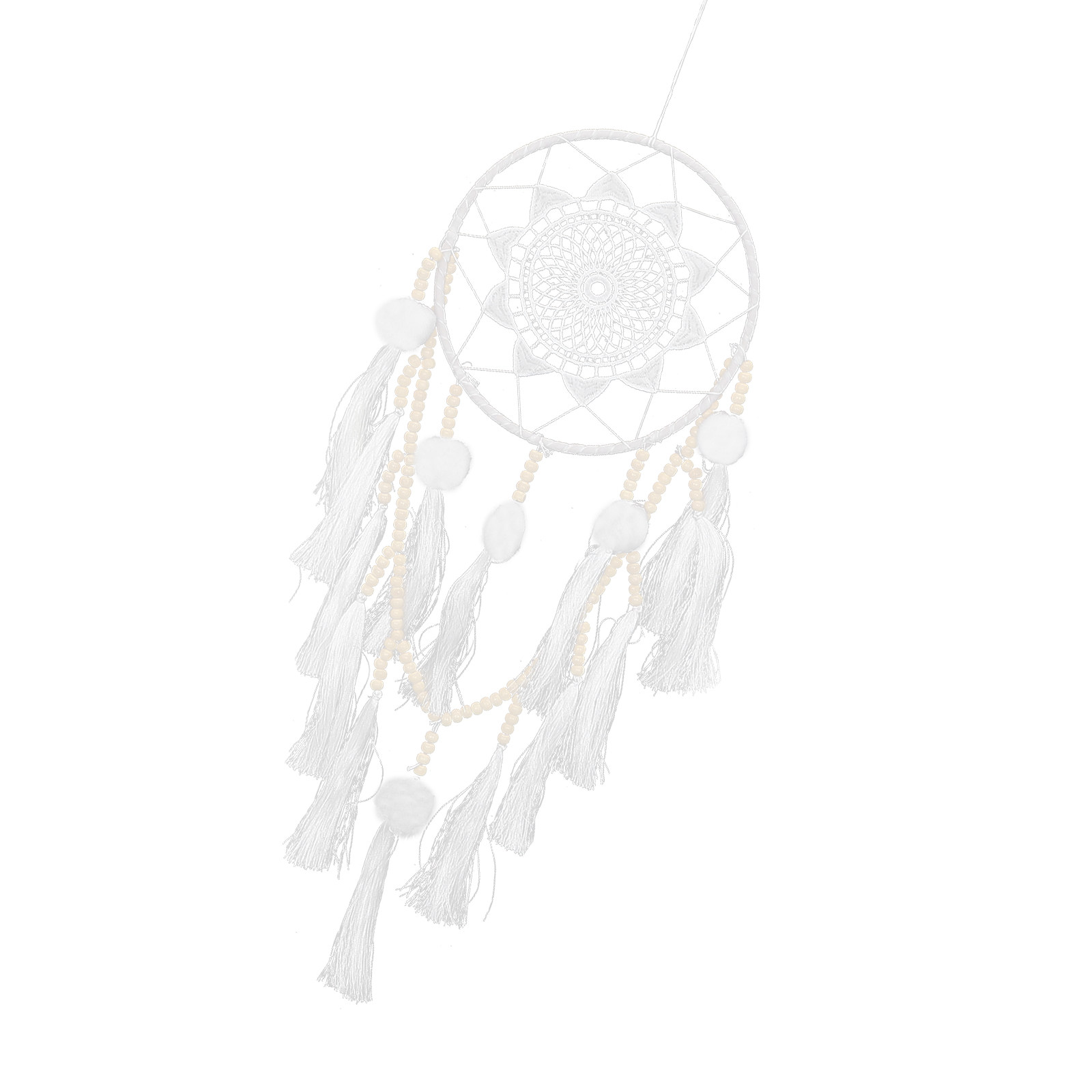 ماسك أحلام كبير أبيض اللون بتص - مراجعة Macrame Wall Hanging وسعره