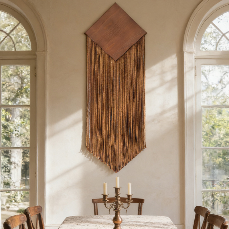 لوحة جدارية منسوجة من حبل القط - مراجعة Macrame Wall Hanging وسعره