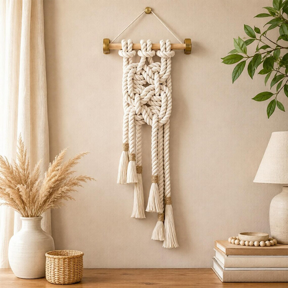معلقة جدارية من الماكرامي، مصن - مراجعة Macrame Wall Hanging وسعره
