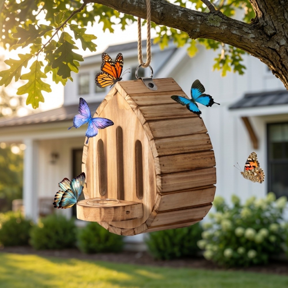 ديكور منزلي: بيت فراشات خشبي،  - مراجعة Home Decor Habitat وسعره