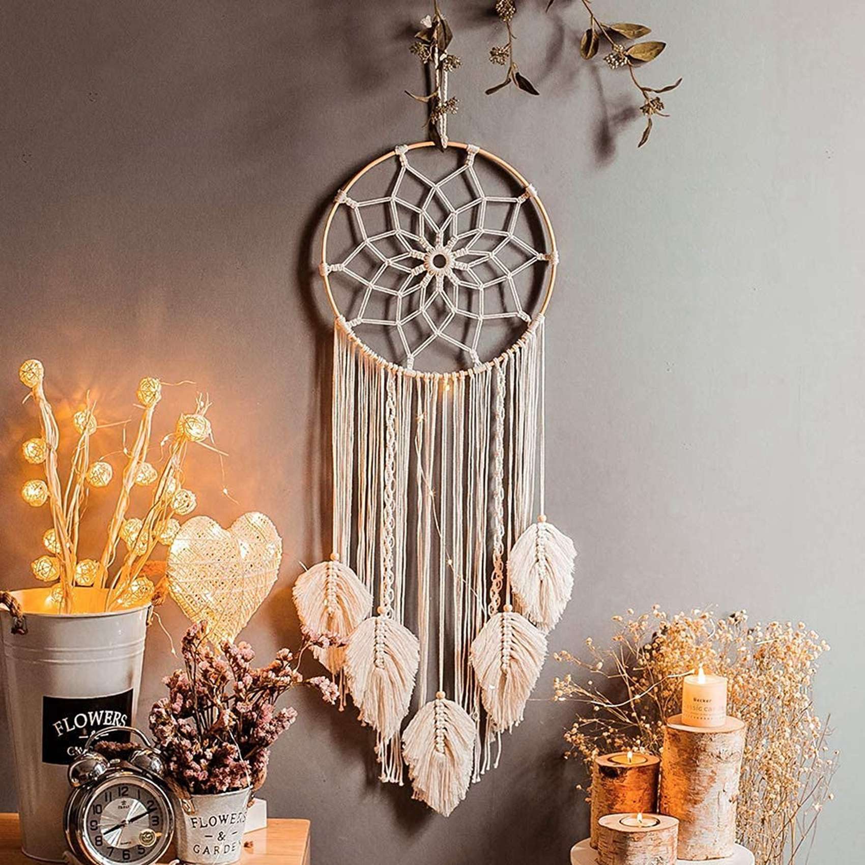 صائد الأحلام المصنوع يدويًا من - مراجعة Macrame Wall Hanging وسعره