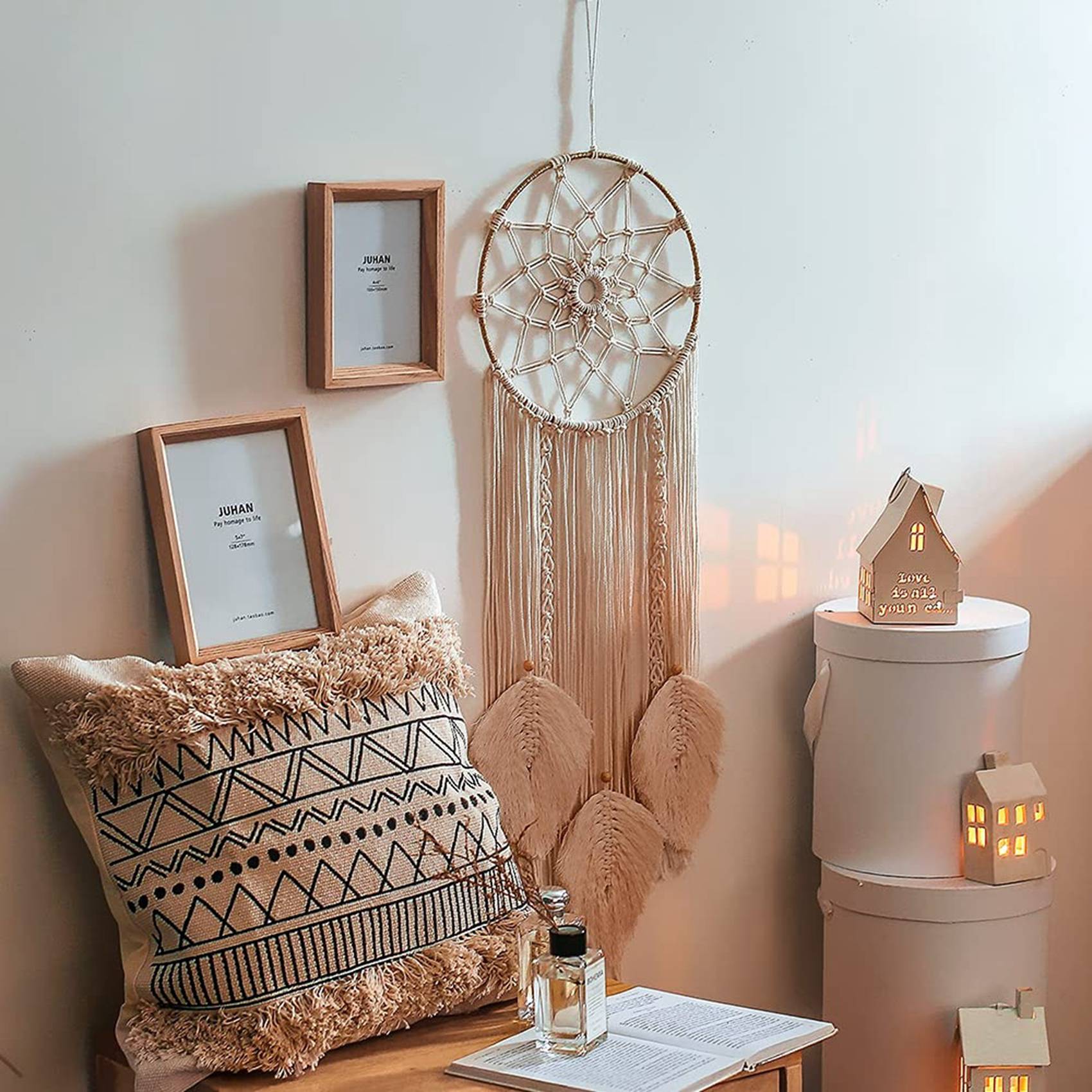 صائد الأحلام المصنوع يدويًا من - مراجعة Macrame Wall Hanging وسعره