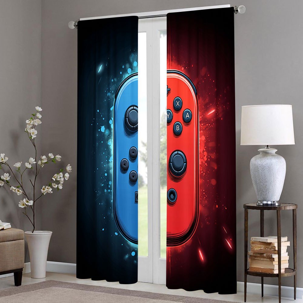 ستائر ألعاب (قطعتان) بتصميم أج - مراجعة Home Decor Xbox Games وسعره