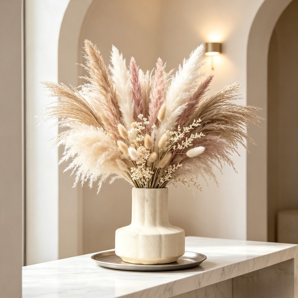 باقات زهور مجففة، مناسبة لهداي - مراجعة Dried Flower Bouquet وسعره