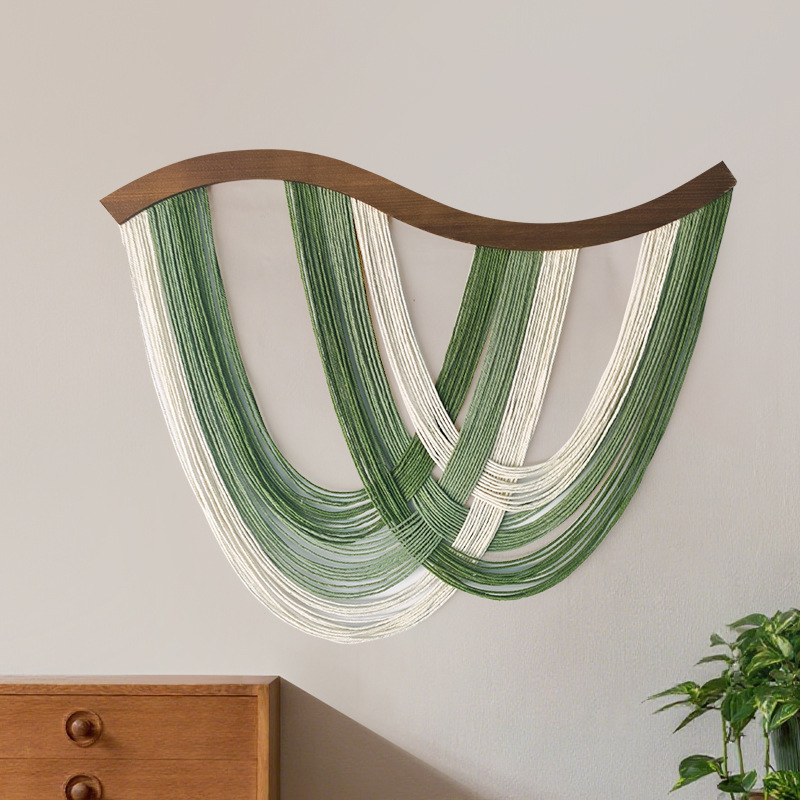 لوحة خشبية منحنية معلقة على ال - مراجعة Macrame Wall Hanging وسعره