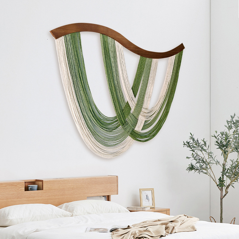 لوحة خشبية منحنية معلقة على ال - مراجعة Macrame Wall Hanging وسعره